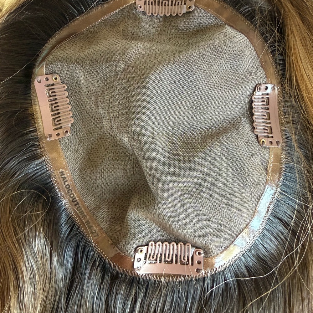 Halo Couture Brown Hair Extension Hair Topper - Picture 7 of 8